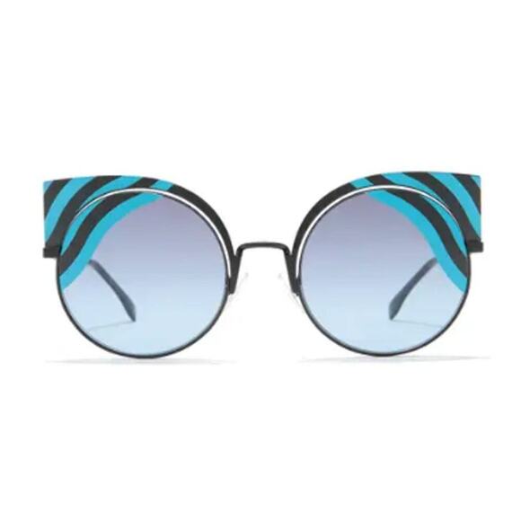 Fendi 53mm Cat Eye Sunglasses Blue - Picture 1 of 14